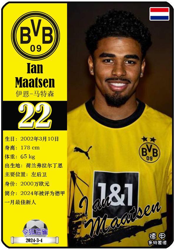 多特蒙德球员被评为德甲赛季最佳中场球员